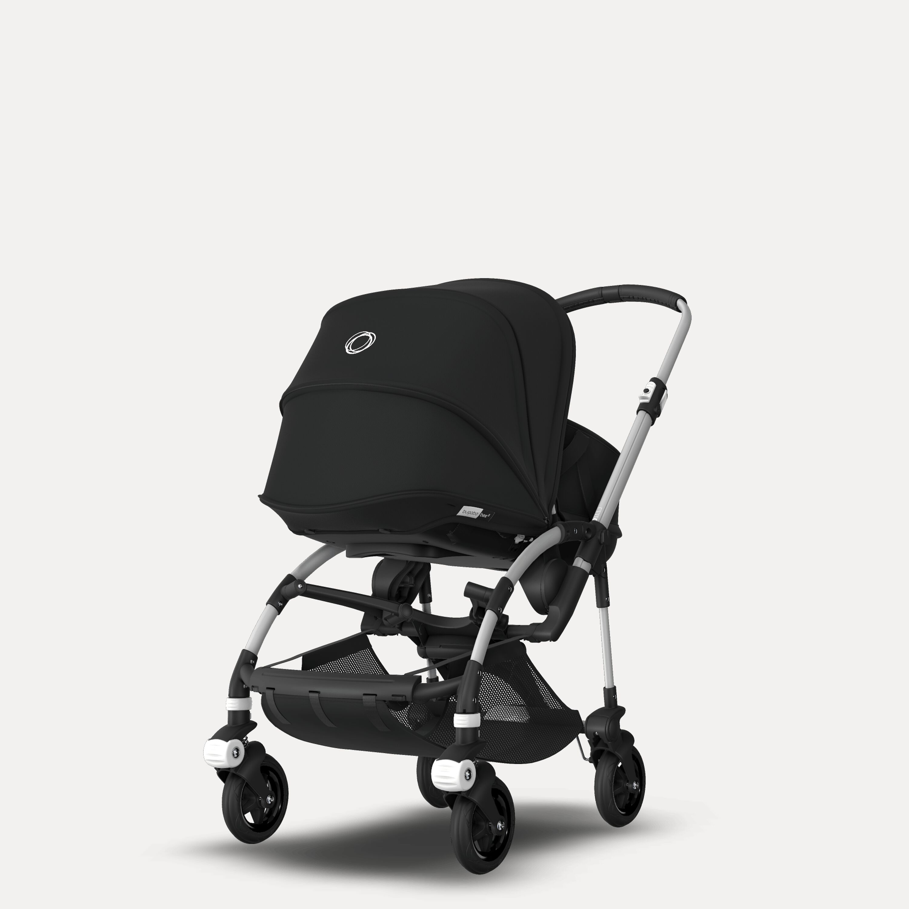 Bugaboo Bee 5 seat and bassinet stroller black sun canopy, black fabrics, aluminium base - Main Modal Image Slide 5 of 6