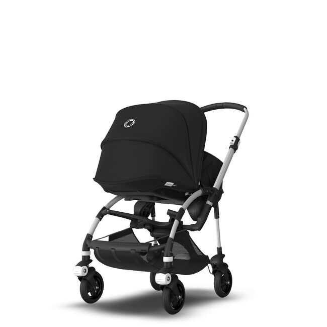 Bugaboo Bee 5 seat and bassinet stroller black sun canopy, black fabrics, aluminium base - Main Image Slide 5 of 6