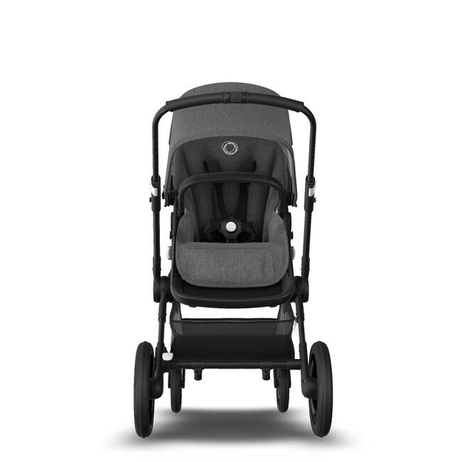 Bugaboo Fox 2 seat and bassinet stroller grey melange sun canopy, grey melange fabrics, black chassis - Main Image Slide 3 of 10