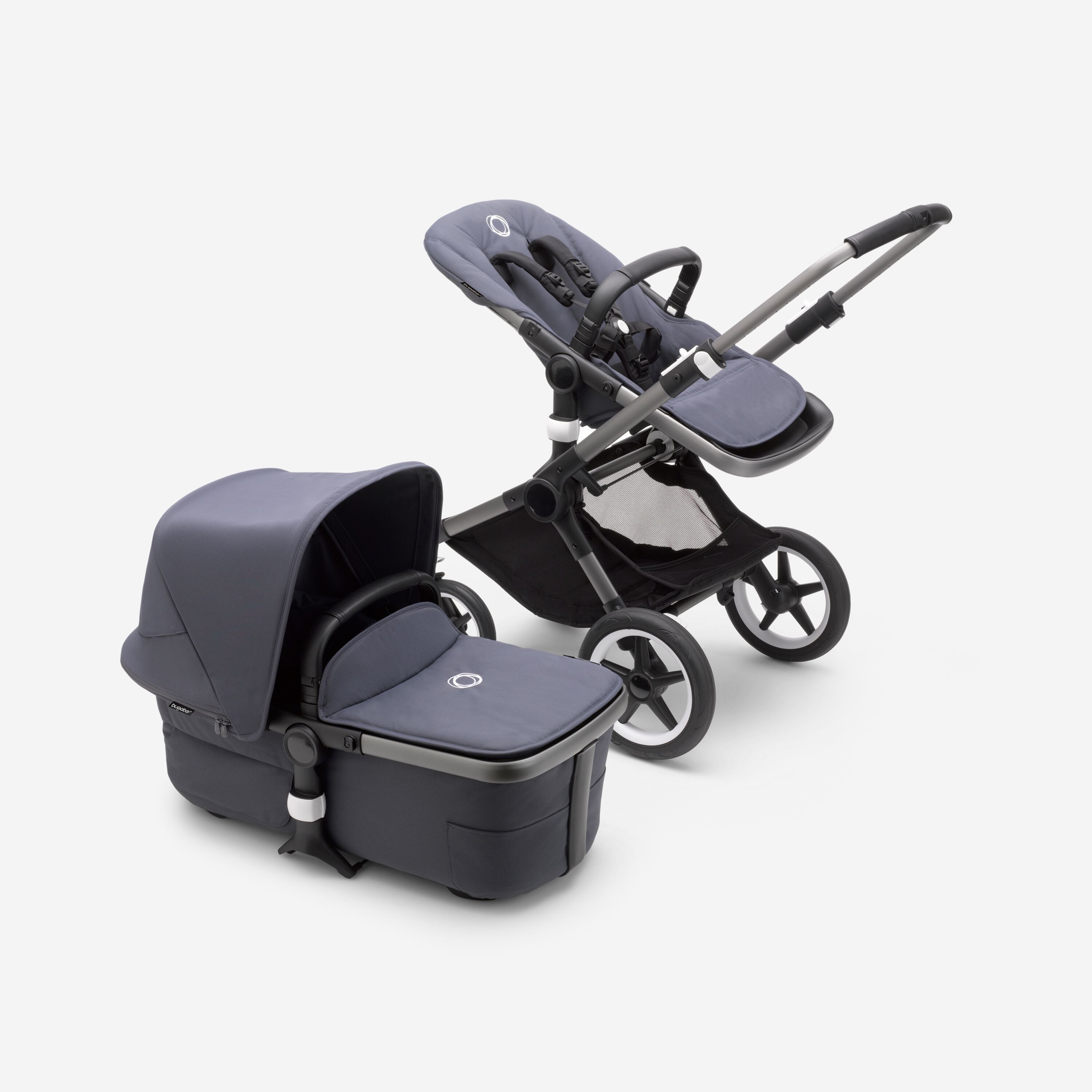 Refurbished Bugaboo Fox 3 complete UK GRAPHITE/STORMY BLUE-STORMY BLUE - Main Modal Image Slide 1 of 7