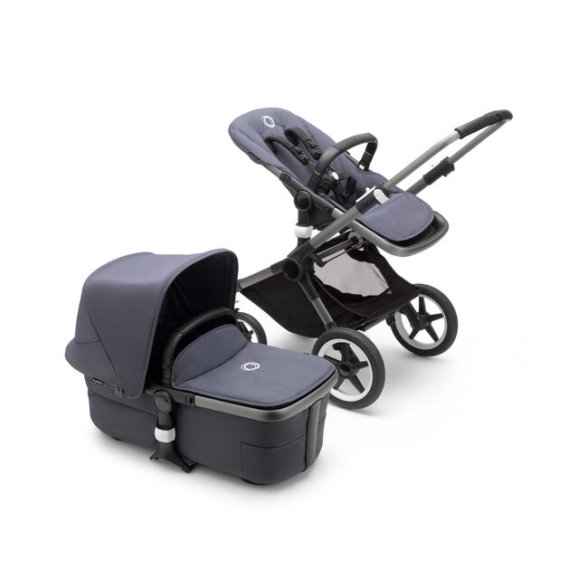 Refurbished Bugaboo Fox 3 complete UK GRAPHITE/STORMY BLUE-STORMY BLUE - Main Image Slide 1 of 7