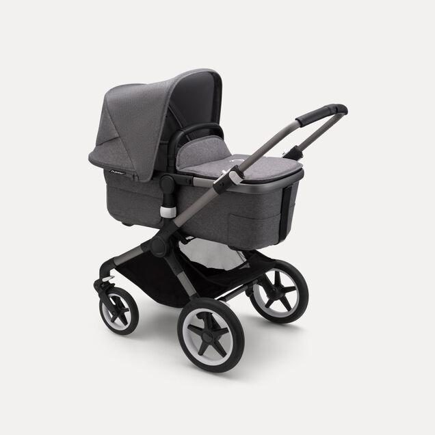 Refurbished Bugaboo Fox 3 complete GRAPHITE/GREY MELANGE-GREY MELANGE - Main Image Slide 1 of 5