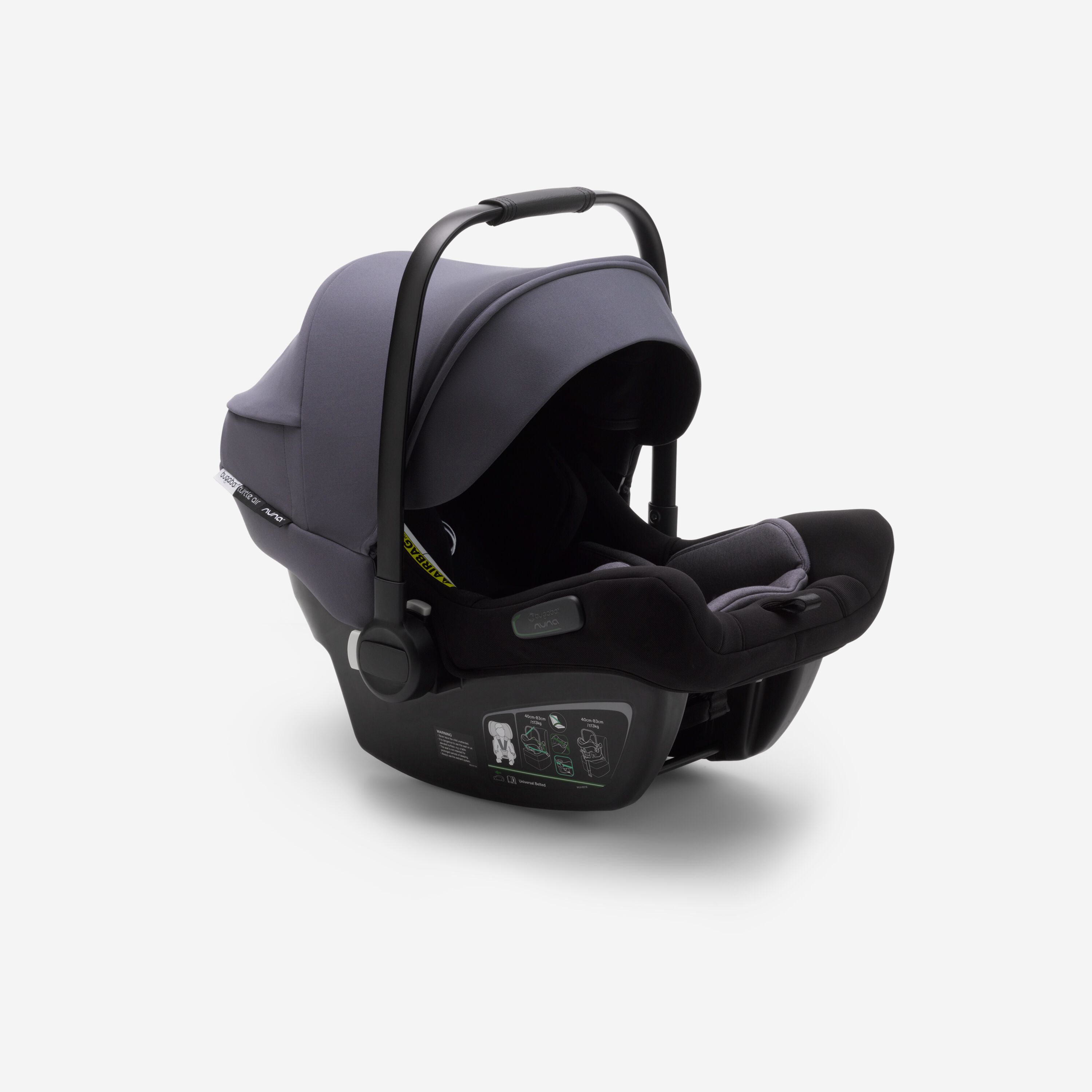 Bugaboo Bee 5 travel system steel blue sun canopy, steel blue fabrics, black base - Main Modal Image Slide 12 of 16
