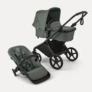 Bugaboo Cub 2-in-1 pushchair black base, forest green fabrics, forest green sun canopy