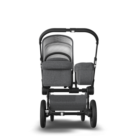 EU Bugaboo Donkey 2 Mono Seat and bassinet Classic Grey Melange, Black Chassis