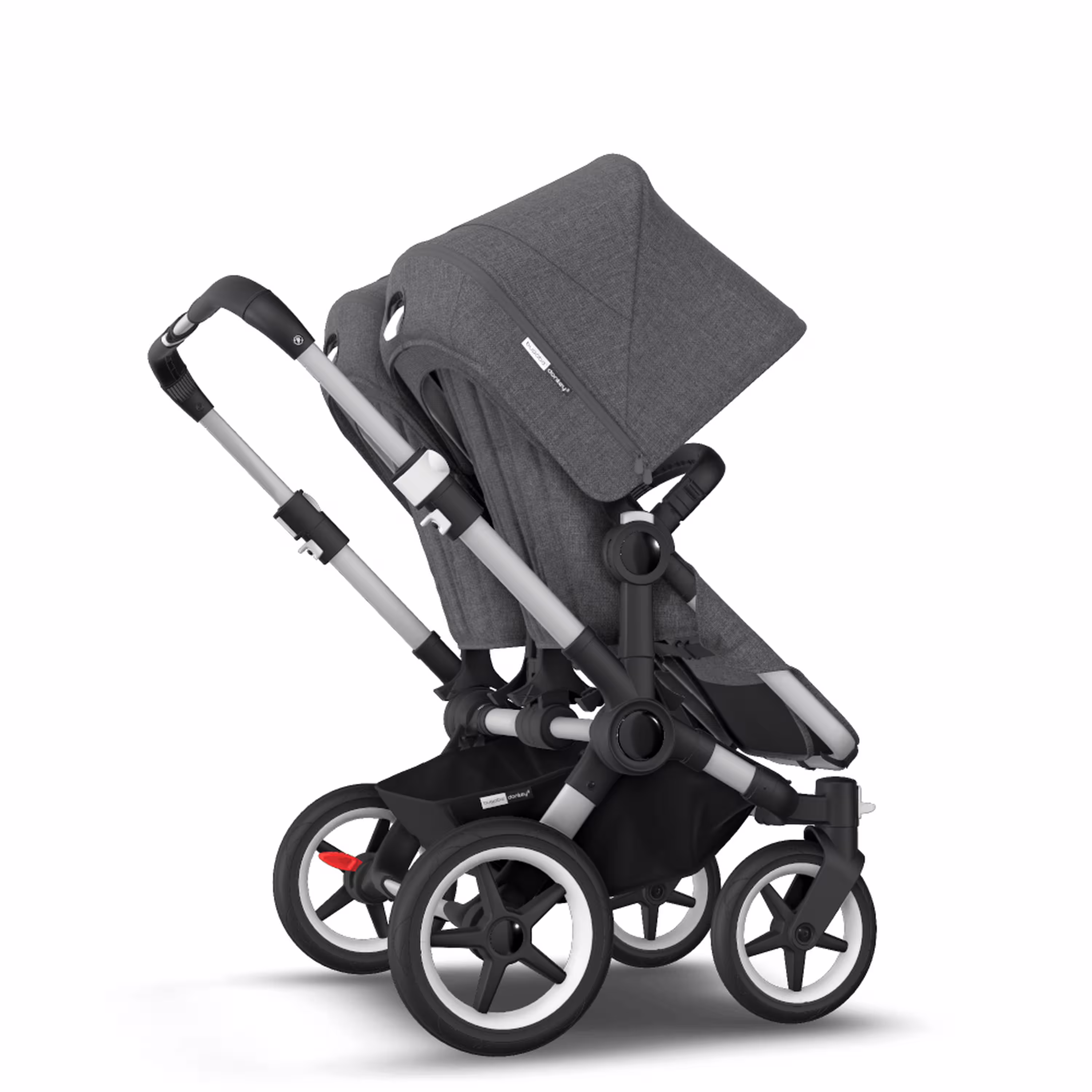 AU - Bugaboo Donkey 3 Twin Seat and Bassinet Stroller Grey Melange, Aluminum chassis - Main Modal Image Slide 8 of 8