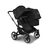 Bugaboo Donkey 5 Duo double stroller graphite base, midnight black fabrics, midnight black sun canopy - Thumbnail Slide 1 of 11
