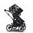 Bugaboo Donkey 5 twin stroller graphite base, midnight black fabrics, animal explorer green/light blue sun canopy - Thumbnail Slide 4 of 12