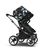 Bugaboo Donkey 5 twin stroller graphite base, midnight black fabrics, animal explorer green/light blue sun canopy - Thumbnail Slide 4 of 12