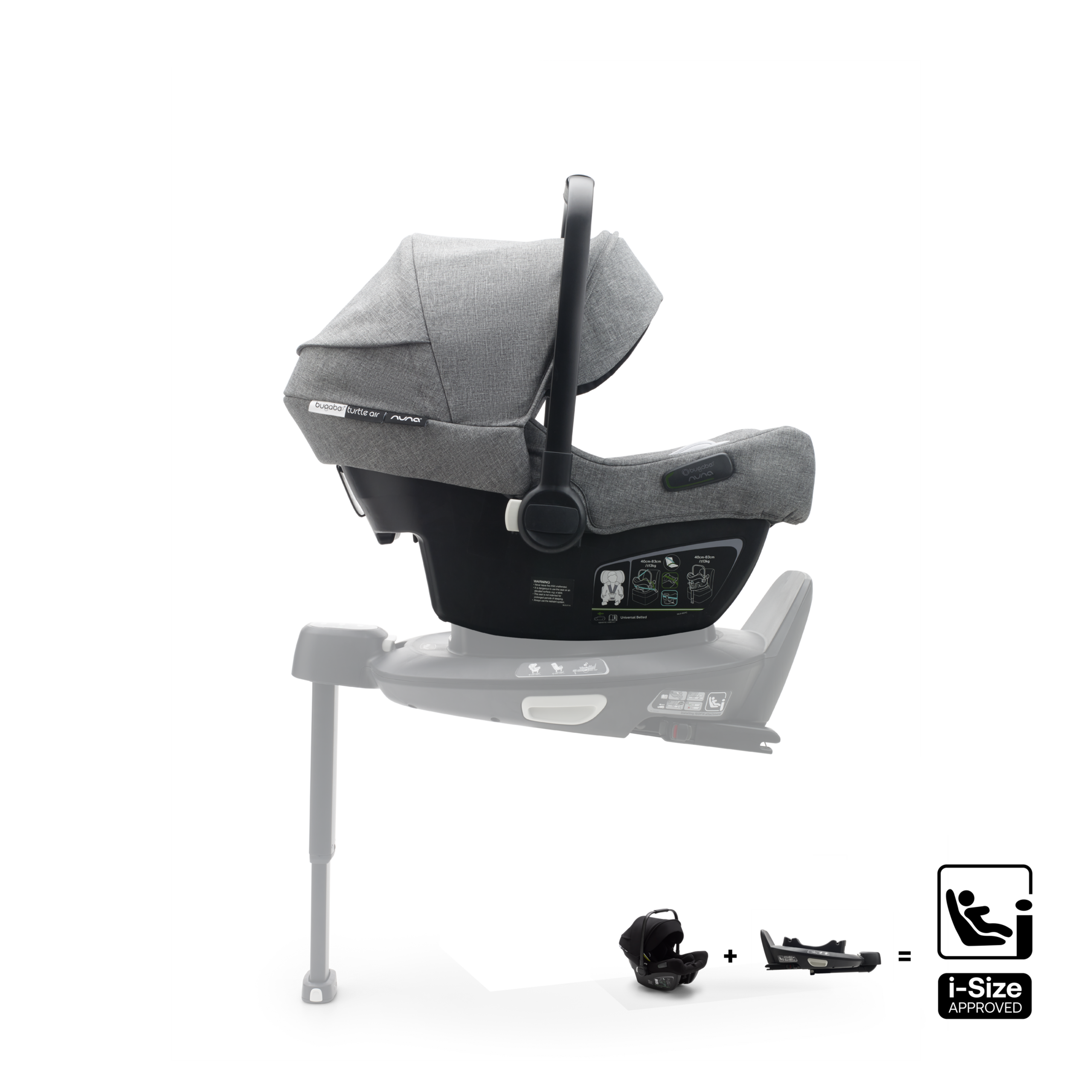 Bugaboo Turtle Air by Nuna car seat GREY - Thumbnail Slide 2 of 7