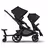 Bugaboo Kangaroo tandem pram black base, forest green fabrics, forest green sun canopy - Thumbnail Slide 5 of 12