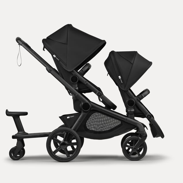 Bugaboo Kangaroo tandem pram black base, forest green fabrics, forest green sun canopy - Main Image Slide 5 of 12
