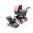 Bugaboo Fox 3 bassinet and seat stroller graphite base, grey melange fabrics, morning pink sun canopy - Thumbnail Slide 1 of 7