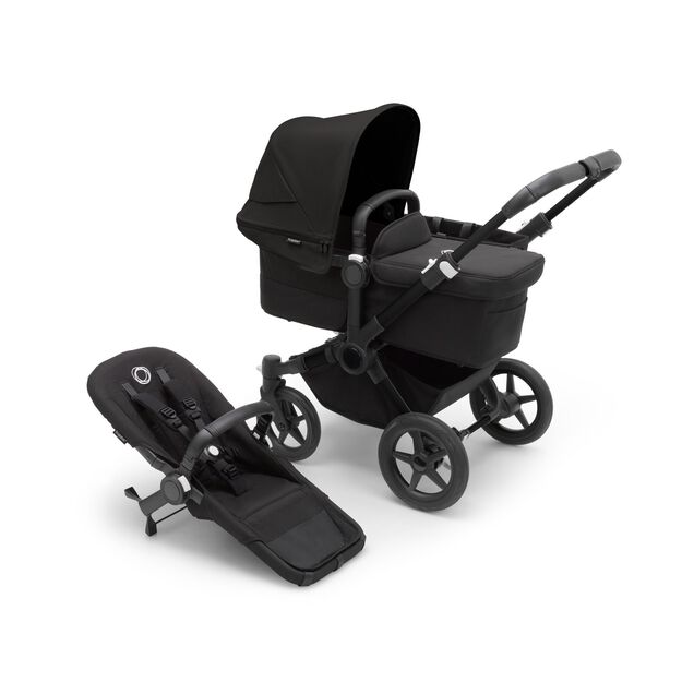 Refurbished Bugaboo Donkey 5 Mono complete UK BLACK/MIDNIGHT BLACK-MIDNIGHT BLACK - Main Image Slide 9 of 9