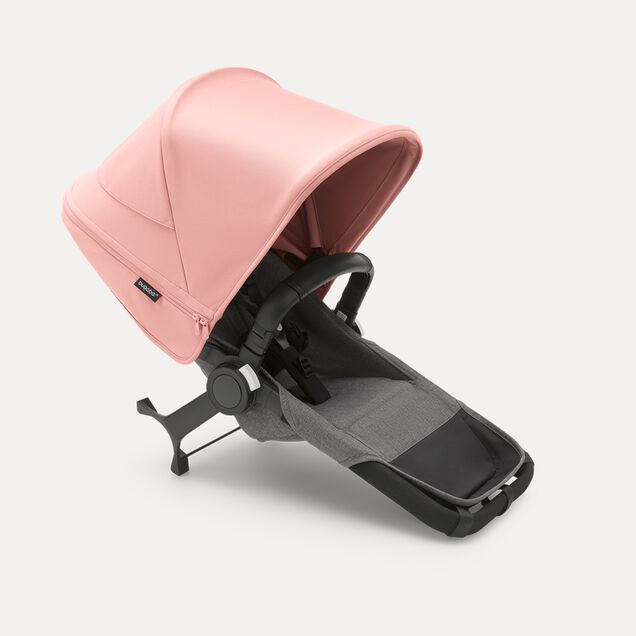 Bugaboo Donkey 5 Duo extension set complete GREY MÉLANGE-MORNING PINK - Main Image Slide 1 of 1