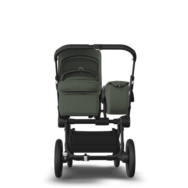 Bugaboo Donkey 5 Mono bassinet and seat stroller black base, forest green fabrics, forest green sun canopy - Main Image Slide 3 of 13