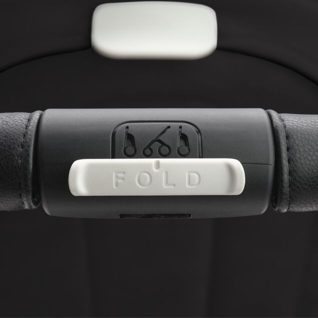 Bugaboo Dragonfly seat stroller black base, grey melange fabrics, dark cherry red sun canopy - Main Image Slide 14 of 16