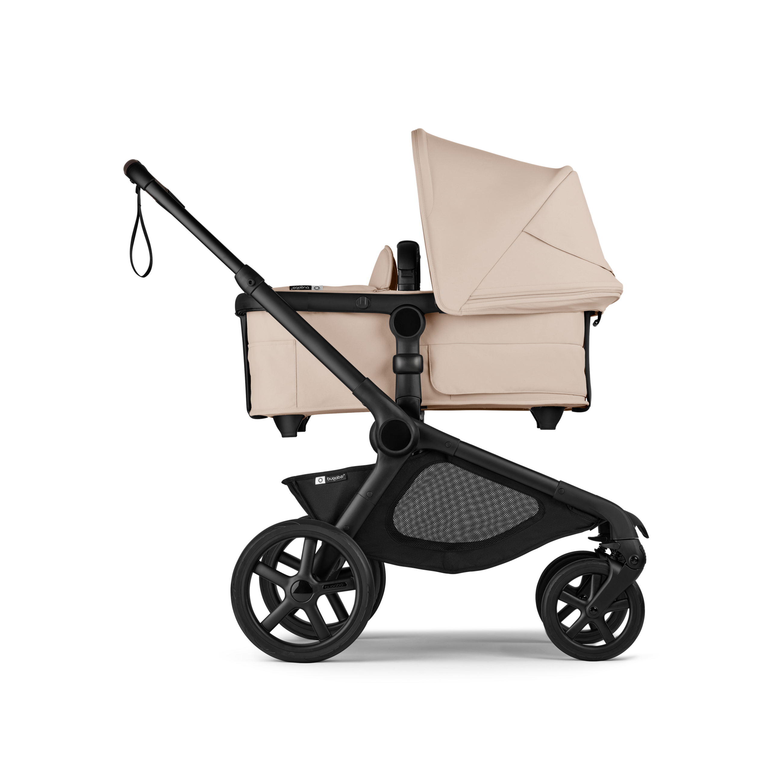 Bugaboo Kangaroo 2-in-1 pram black base, desert taupe fabrics, desert taupe sun canopy - Thumbnail Slide 2 of 18