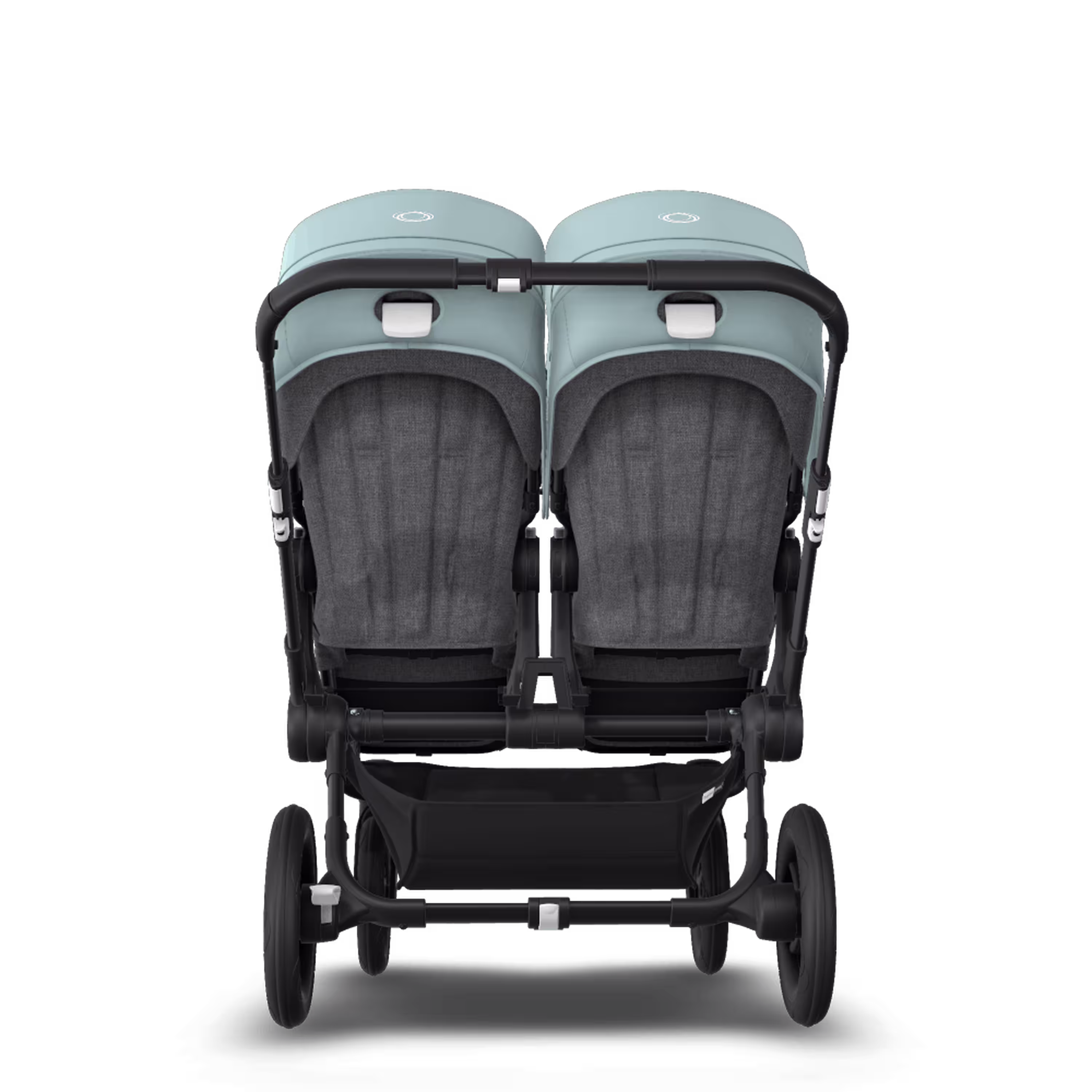 Bugaboo Donkey 3 Twin seat and carrycot pushchair vapor blue sun canopy, grey melange fabrics, black base - Main Modal Image Slide 7 of 9
