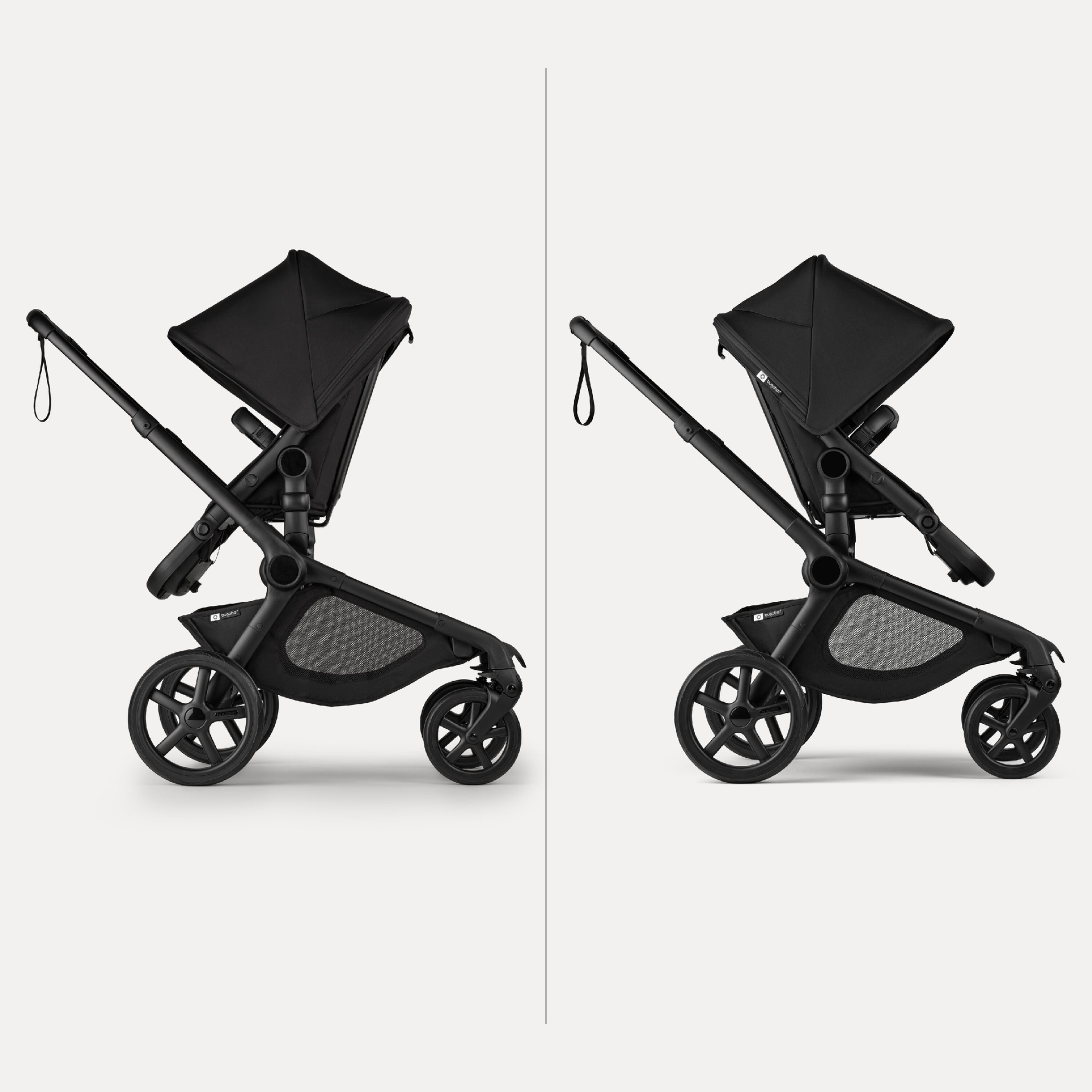 Bugaboo Kangaroo 2-in-1 stroller black base, desert taupe fabrics, desert taupe sun canopy - Main Modal Image Slide 12 of 20