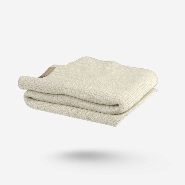 Bugaboo Soft Wool Blanket OFF WHITE MELANGE - Main Image Slide 7 of 9
