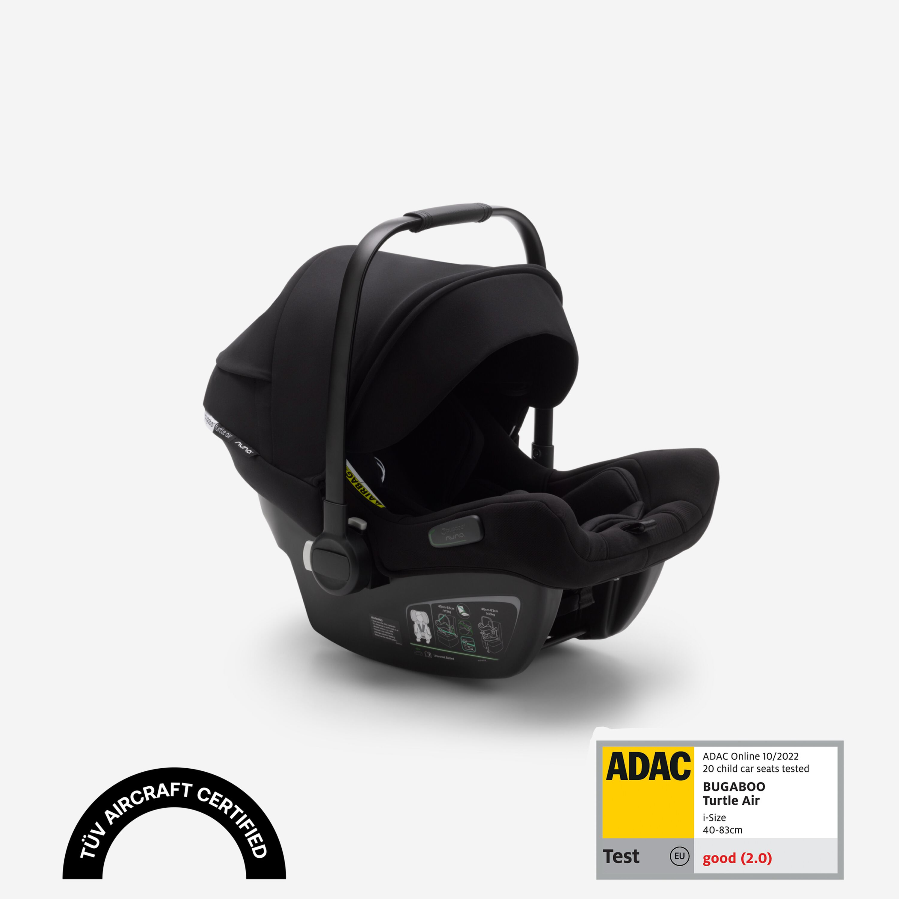 Bugaboo Turtle Air by Nuna car seat BLACK Double - Main Modal Image Slide 3 of 8