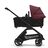 Bugaboo Dragonfly 2-in-1 stroller black base, midnight black fabrics, dark cherry red sun canopy - Thumbnail Slide 3 of 16