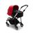 Bugaboo Bee 6 bassinet and seat stroller red sun canopy, black fabrics, aluminium base - Thumbnail Slide 1 of 3