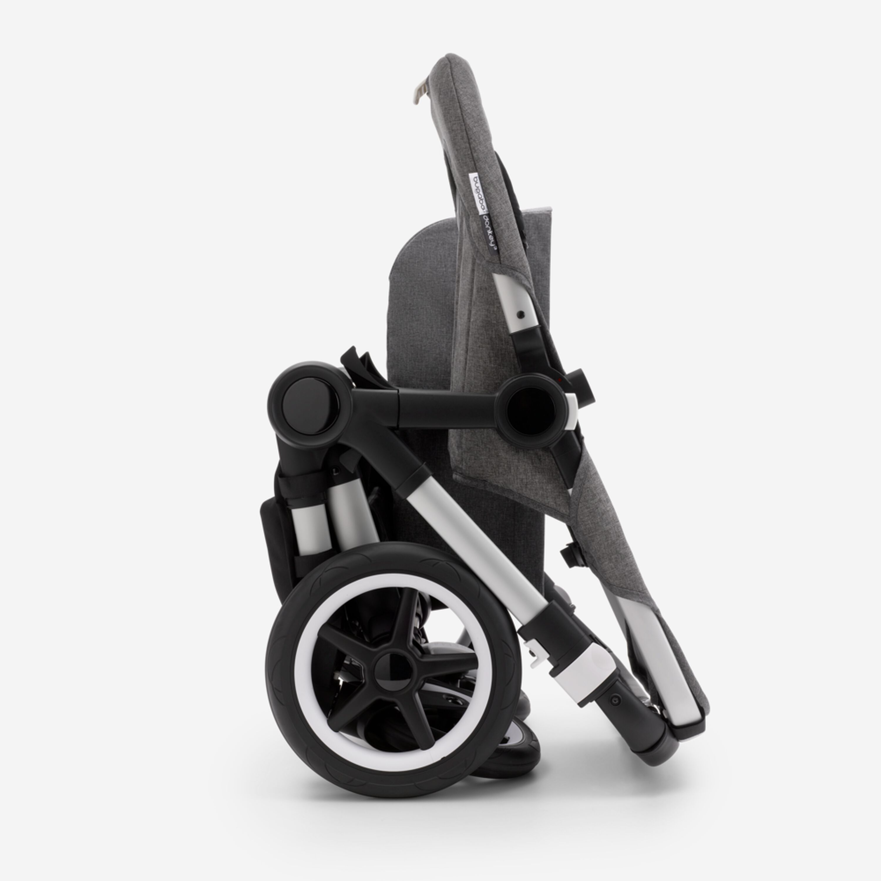 Bugaboo Donkey 3 Mono seat and bassinet stroller red sun canopy, black fabrics, aluminium base - Main Modal Image Slide 10 of 10