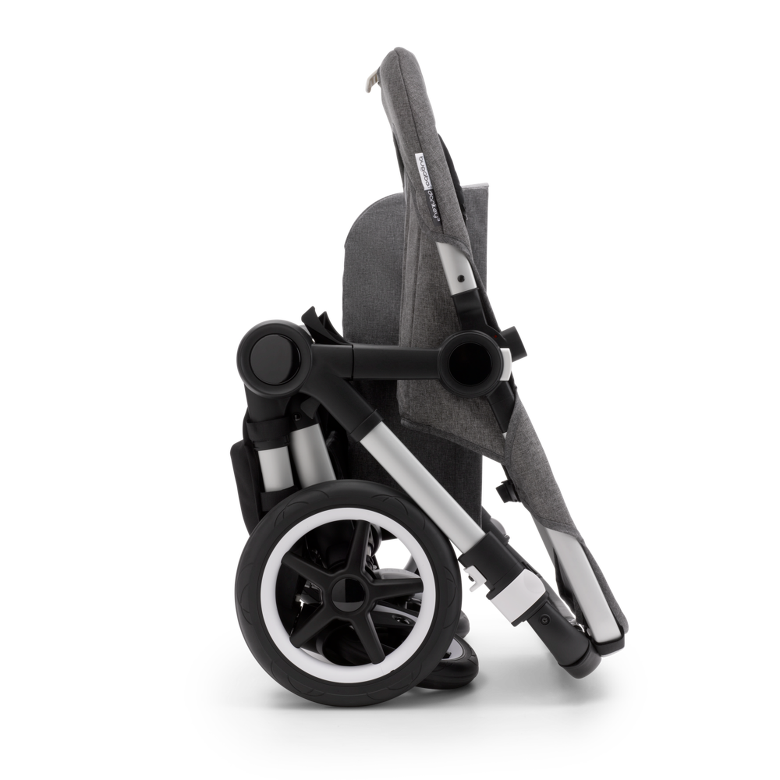 Bugaboo Donkey 3 Mono seat and bassinet stroller red sun canopy, black fabrics, aluminium base - Thumbnail Slide 10 of 10