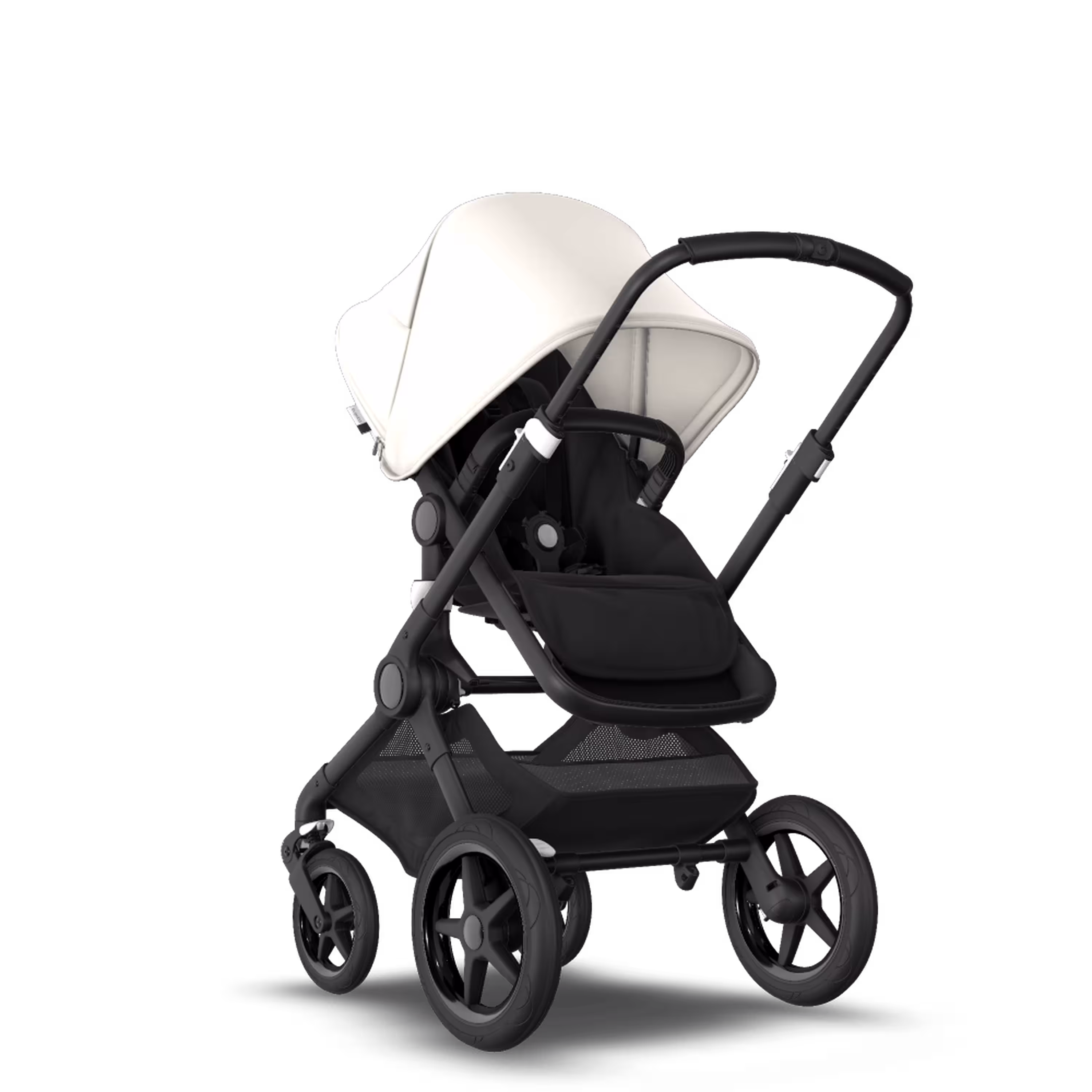 Bugaboo Fox 2 Seat and Bassinet Stroller Fresh white sun canopy, Black style set, black chassis - Main Modal Image Slide 2 of 6