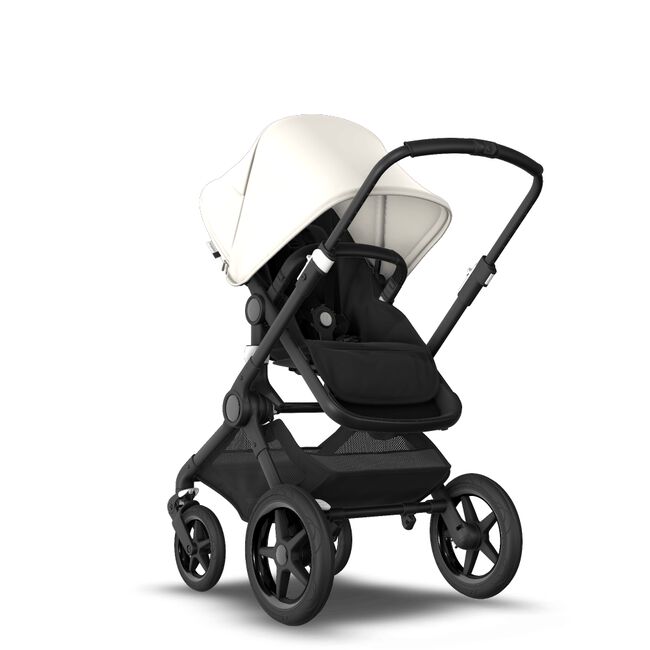 Bugaboo Fox 2 Seat and Bassinet Stroller Fresh white sun canopy, Black style set, black chassis - Main Image Slide 2 of 6