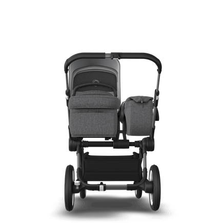 Bugaboo Donkey 5 Mono bassinet and seat stroller graphite base, grey mélange fabrics, grey mélange sun canopy - view 2