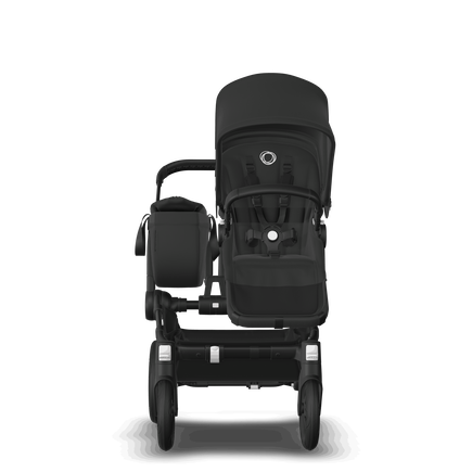 Bugaboo Donkey 5 Mono bassinet and seat stroller black base, midnight black fabrics, midnight black sun canopy