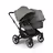 Bugaboo Donkey 5 Duo double stroller graphite base, grey mélange fabrics, forest green sun canopy - Thumbnail Slide 4 of 11