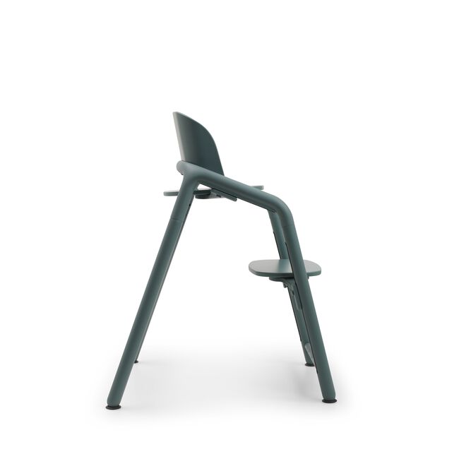 Side view of the Bugaboo Giraffe chair in blue.