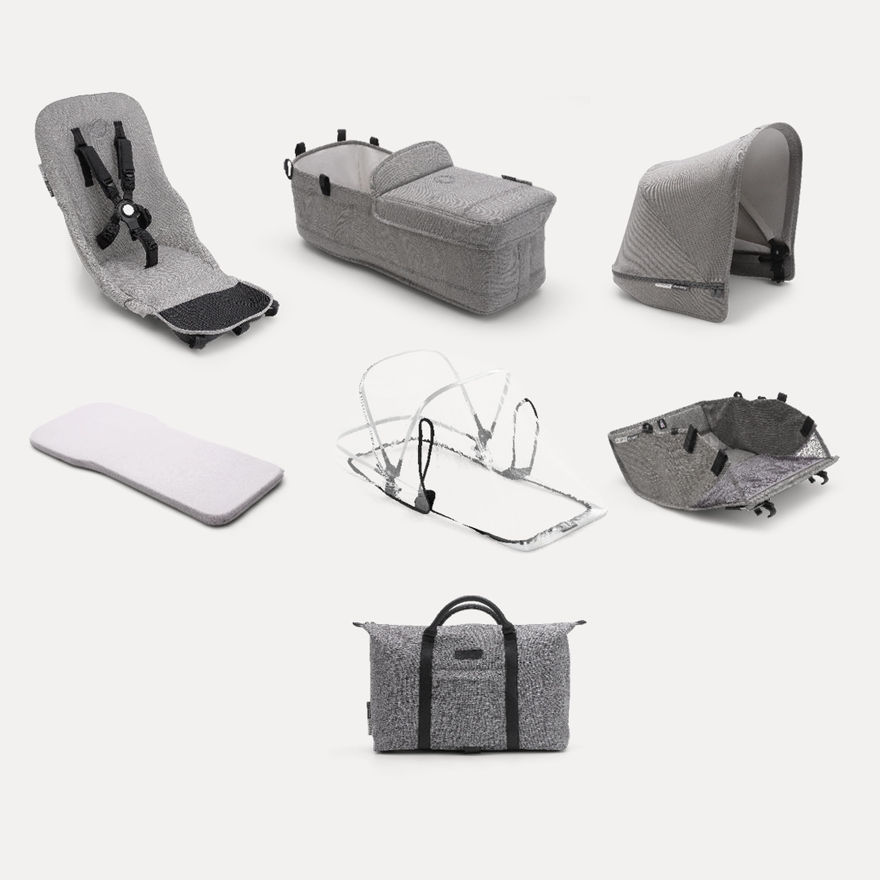 Refurbished Bugaboo Donkey2 Mineral style set complete AU LIGHT GREY - Main Modal Image Slide 1 van 1