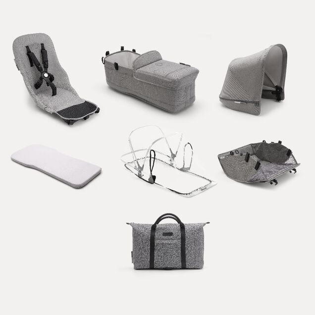 Refurbished Bugaboo Donkey2 Mineral style set complete AU LIGHT GREY - Main Image Slide 1 van 1