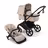 Bugaboo Cub 2-in-1 pram black base, desert taupe fabrics, desert taupe sun canopy - Thumbnail Slide 1 of 11