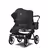 Bugaboo Donkey 5 Duo double stroller graphite base, midnight black fabrics, midnight black sun canopy - Thumbnail Slide 3 of 11