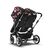 Bugaboo Donkey 5 twin stroller graphite base, midnight black fabrics, animal explorer pink/red sun canopy - Thumbnail Slide 3 of 12