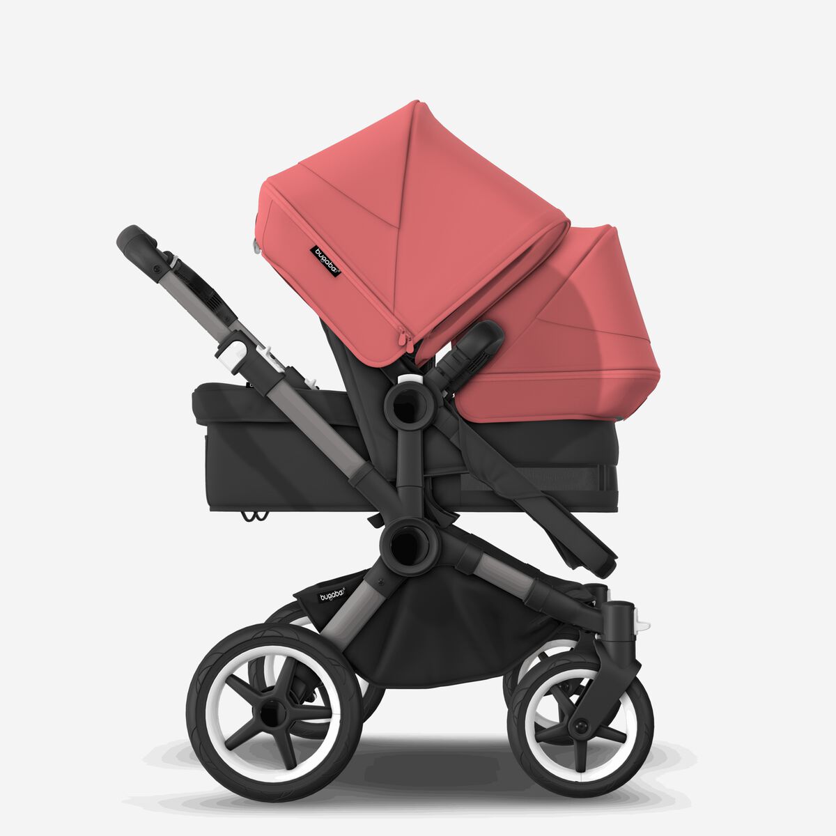 Bugaboo Donkey 5 Duo and seat stroller サンライズ・レッド・サン・キャノピー