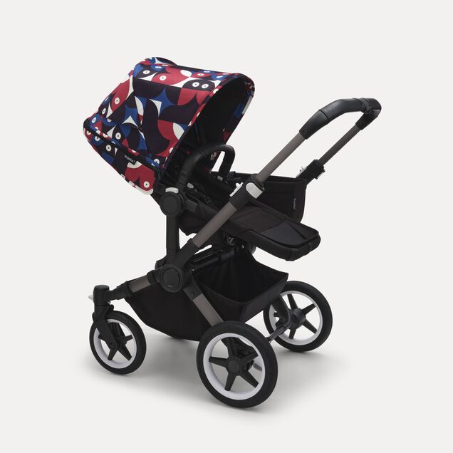 Bugaboo Donkey 5 sun canopy Animal Explorer RED/ BLUE - Main Image Slide 2 of 3