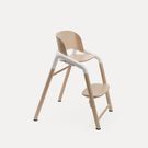 Bugaboo Giraffe chair in neutral wood/white.