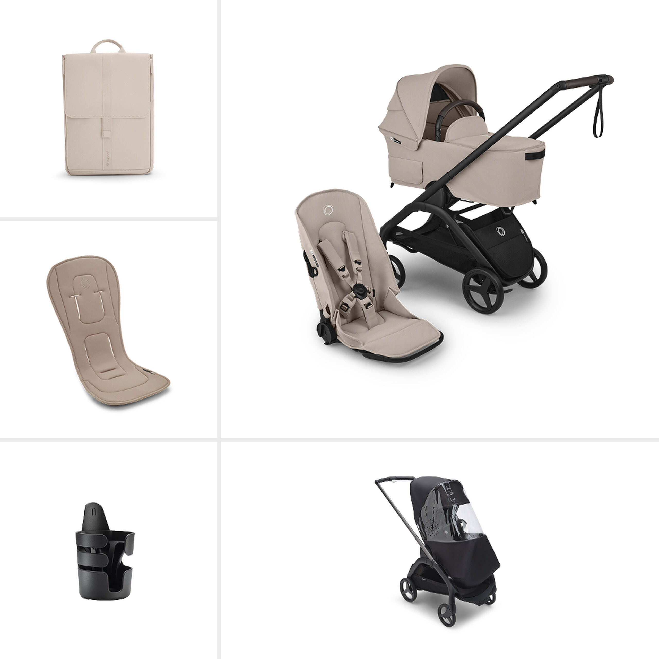 Pack Poussette Essentiels Bugaboo Dragonfly Plus (été) - Thumbnail Slide 1 of 6