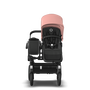 Bugaboo Donkey 5 Mono bassinet and seat stroller black base, midnight black fabrics, morning pink sun canopy - Thumbnail Modal Image Slide 4 of 13
