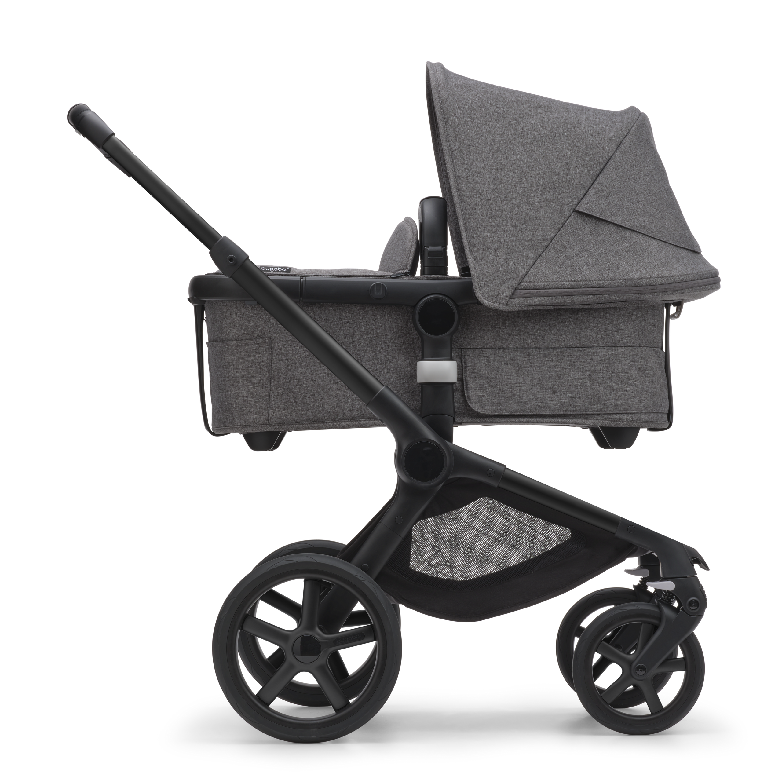 Refurbished Bugaboo Fox 5 complete BLACK/GREY MELANGE-GREY MELANGE - Thumbnail Slide 2 van 10