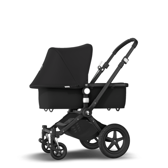 Bugaboo Cameleon 3 Plus seat and bassinet stroller black sun canopy, black fabrics, black base