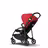 Bugaboo Bee 6 seat stroller red sun canopy, black fabrics, black base - Thumbnail Slide 2 of 2