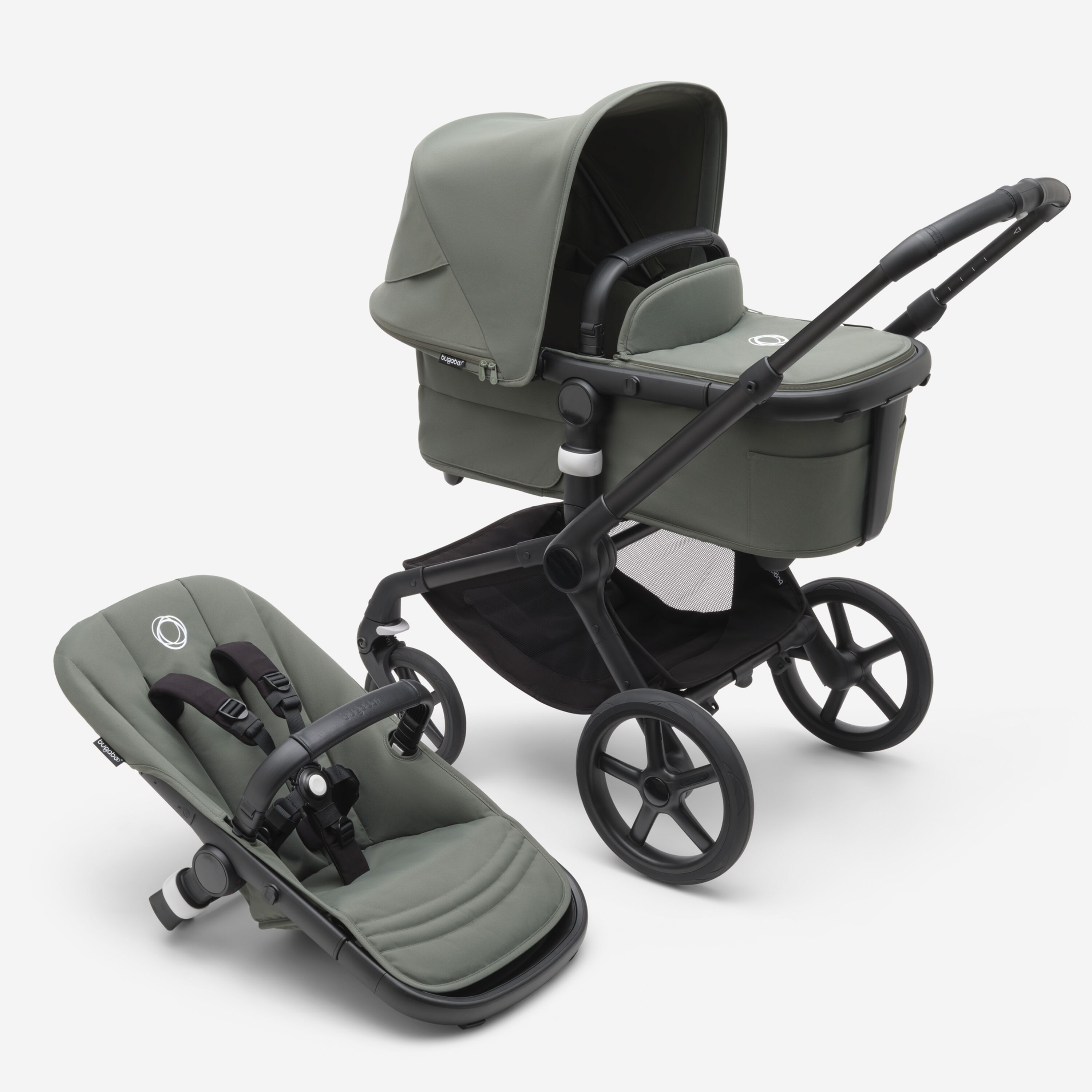 Refurbished Bugaboo Fox 5 complete US BLACK/FOREST GREEN-FOREST GREEN - Main Modal Image Slide 1 of 12